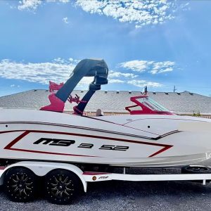 2021 MB Sports B52 23 Alpha Boat - Indmar 355 hp Engine - 2021 Metal Craft Trailer